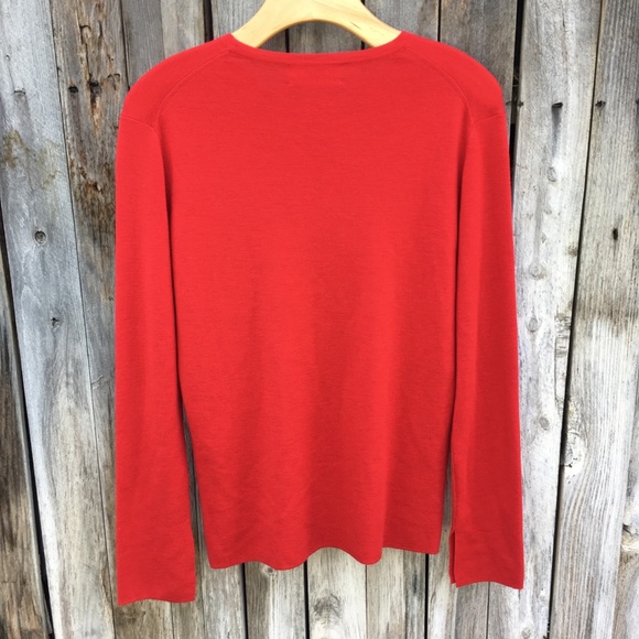 Sminfinity 100% Merino Wool Crewneck Sweater Red L - Picture 8 of 11
